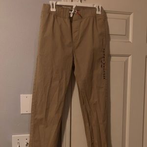Tommy Hilfiger boys khaki slim fit pants